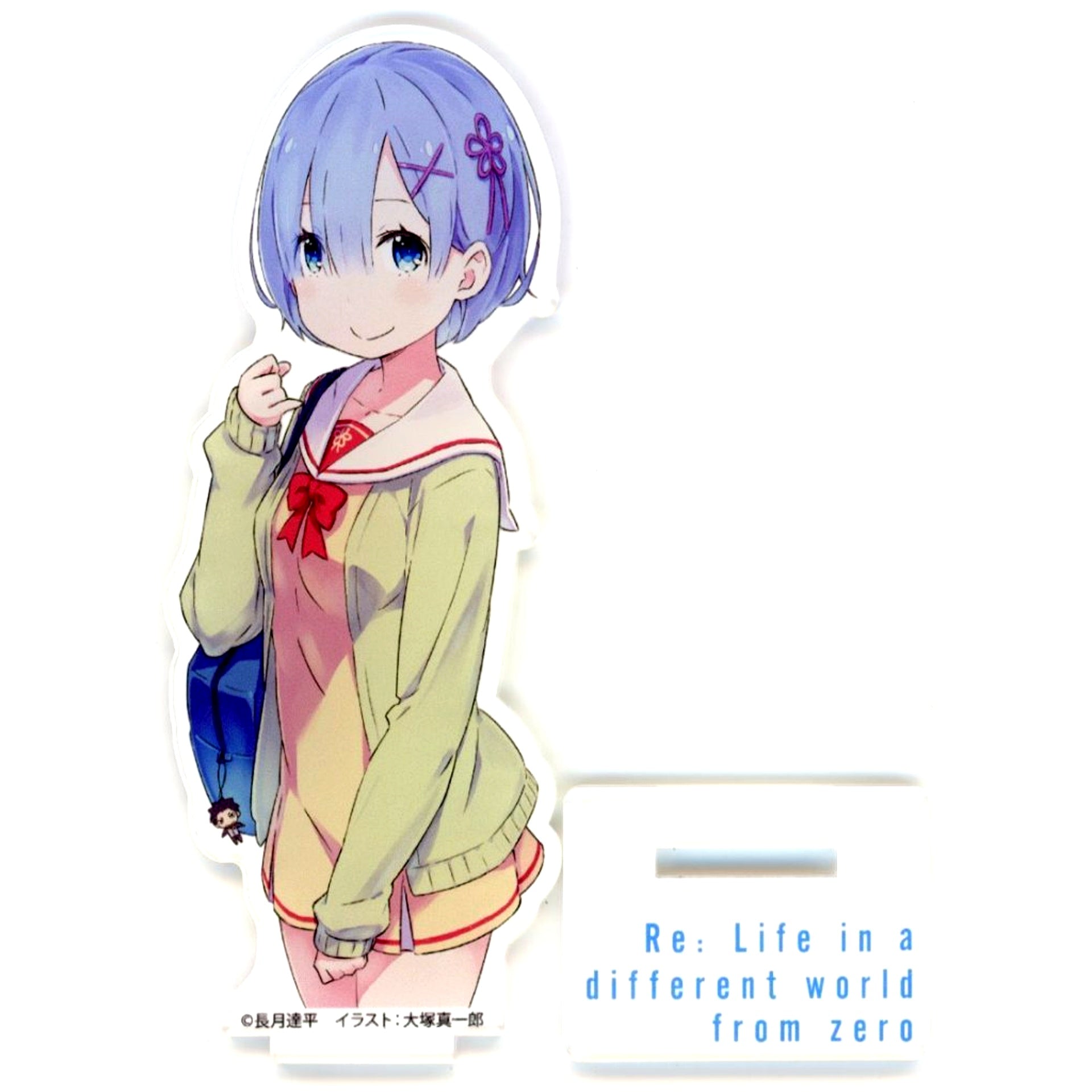 Rem School Uniform Ver. Acrylic Figure Bundle Bonus for Light Novel Re:ZERO -Starting Life in Another World- Vol. 23 Gamers Limited Edition [USED]