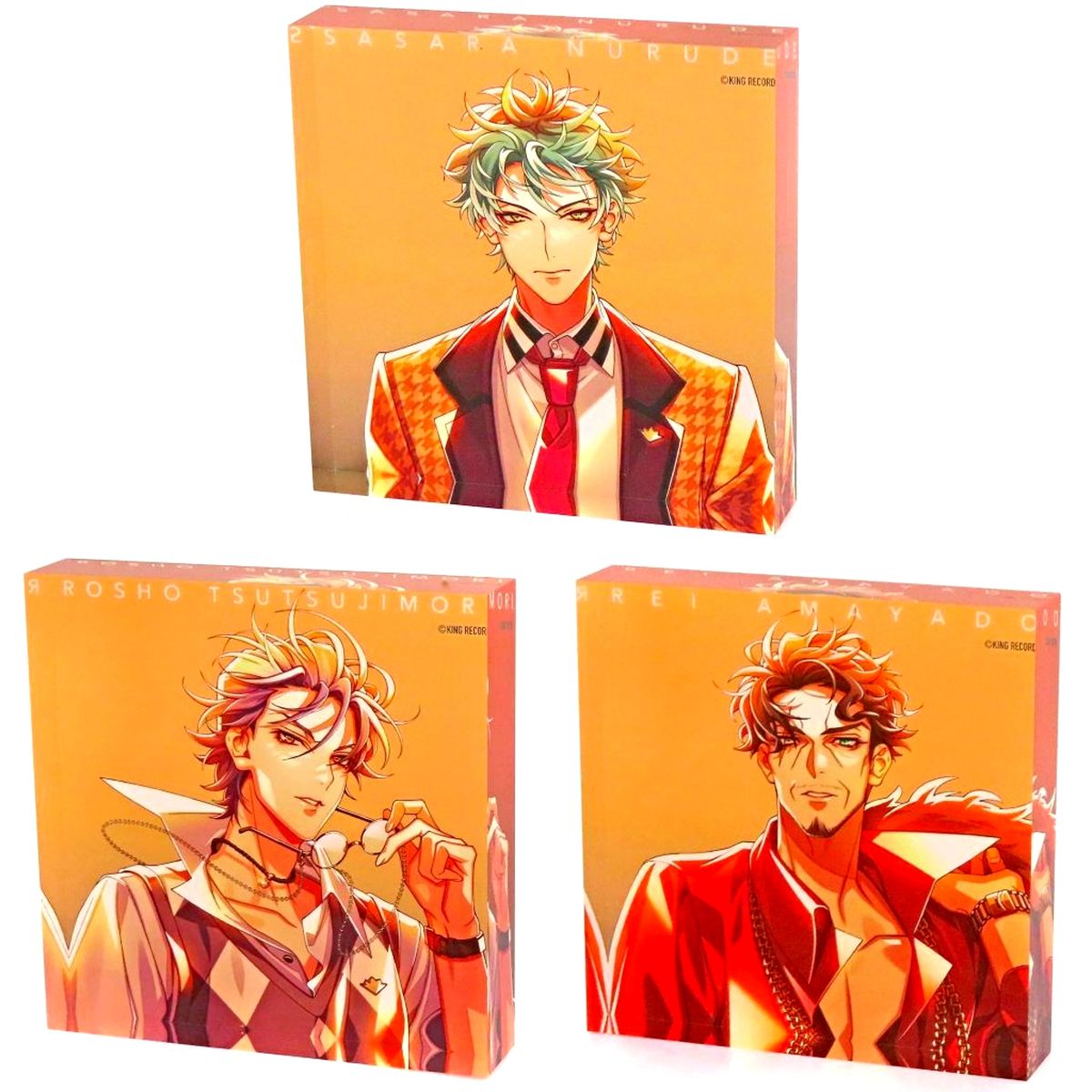 Set of 3 Dotsuitare Hompo Hypnosis Mic: Division Rap Battle Acrylic Block Only from Set of 3 CD ELR Store Limited Edition Bonus [USED]