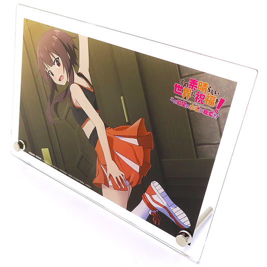 Megumin Acrylic Character Plate Bundle Bonus for PS4 Switch KonoSuba: God's Blessing on this Wonderful World! Love for These Clothes of Desire! AmiAmi Ltd Ed [USED]