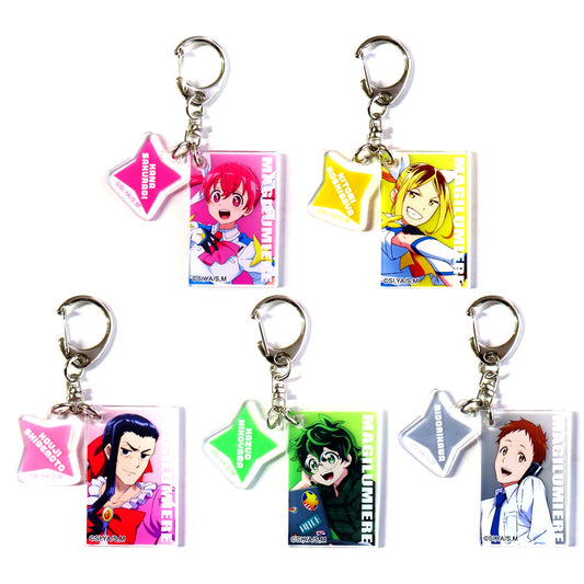 Set of 5 Magilumiere Magical Girls Inc. Acrylic Keychain Collection [USED]