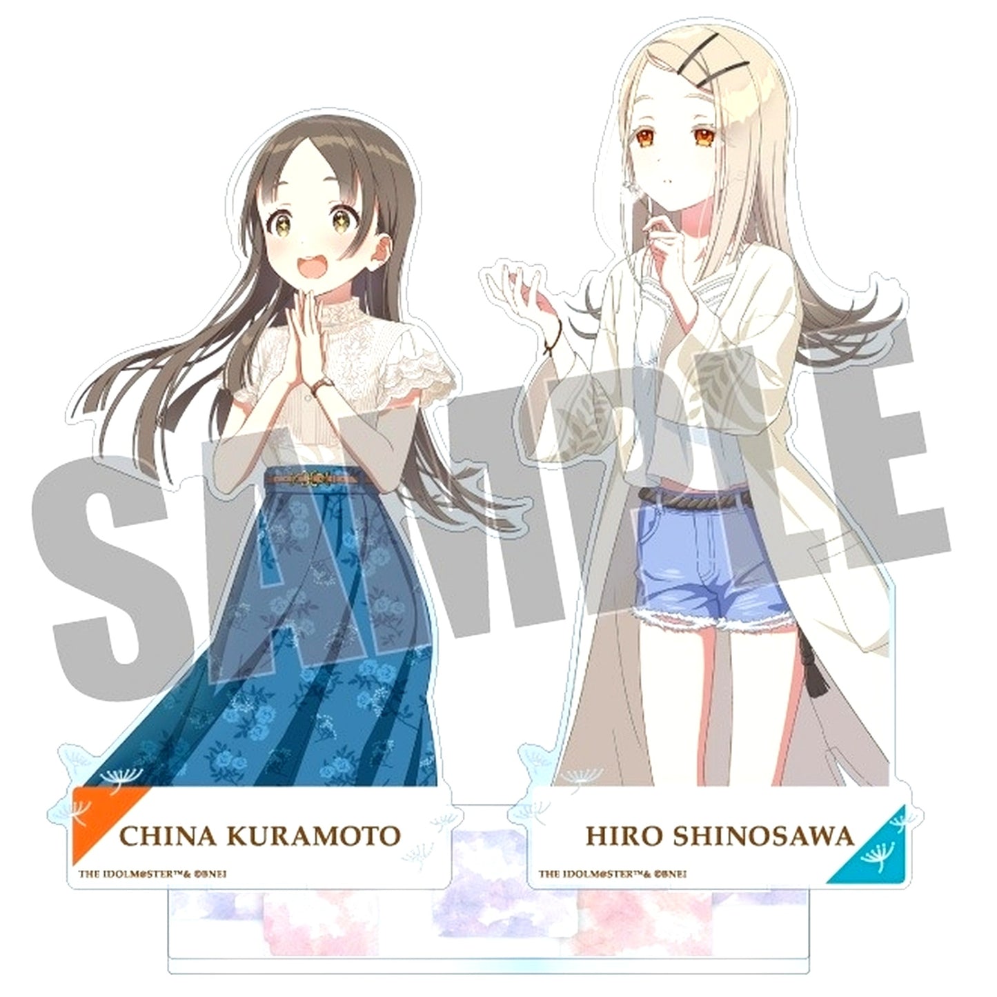 China Kuramoto & Hiro Shinosawa Gakuen Idolmaster Pair Acrylic Stand Vol.1 [USED]