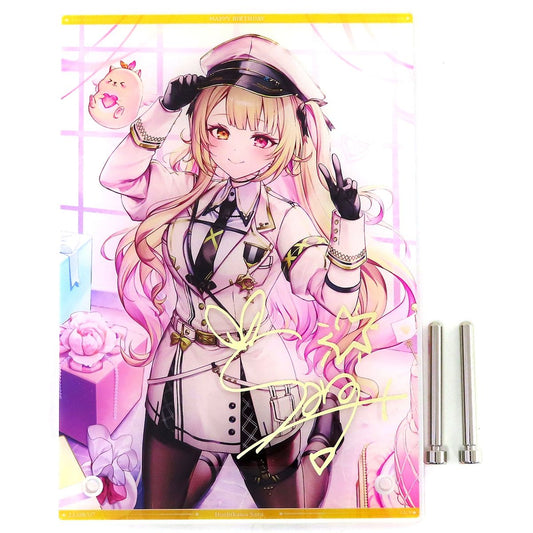 Hoshikawa Sara Birthday 2024 A5 Acrylic Panel Autograph Reproduction Bonus Item Virtual YouTuber Nijisanji [USED]
