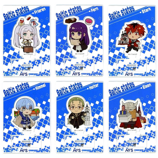Set of 6 Group Original Mini Character Acrylic Stand Frieren Beyond Journey's End x HIS Ani-Tabi Official Tour Baltic States Tour Participation Bonus [USED]