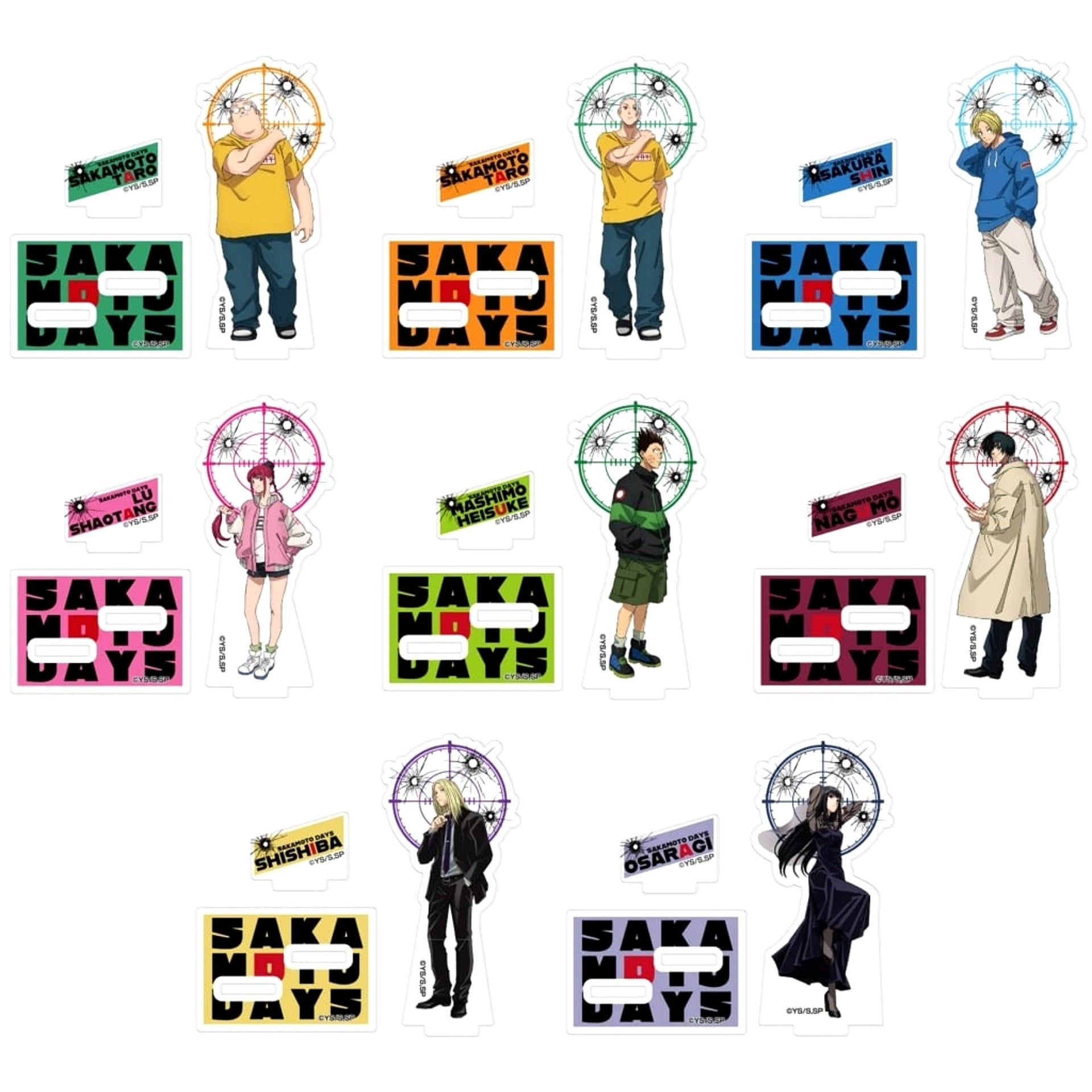 Sakamoto Days Taro Sakamoto & Others All 8 Types Set Acrylic Stand Collection Lite Acrylic Stands [USED]