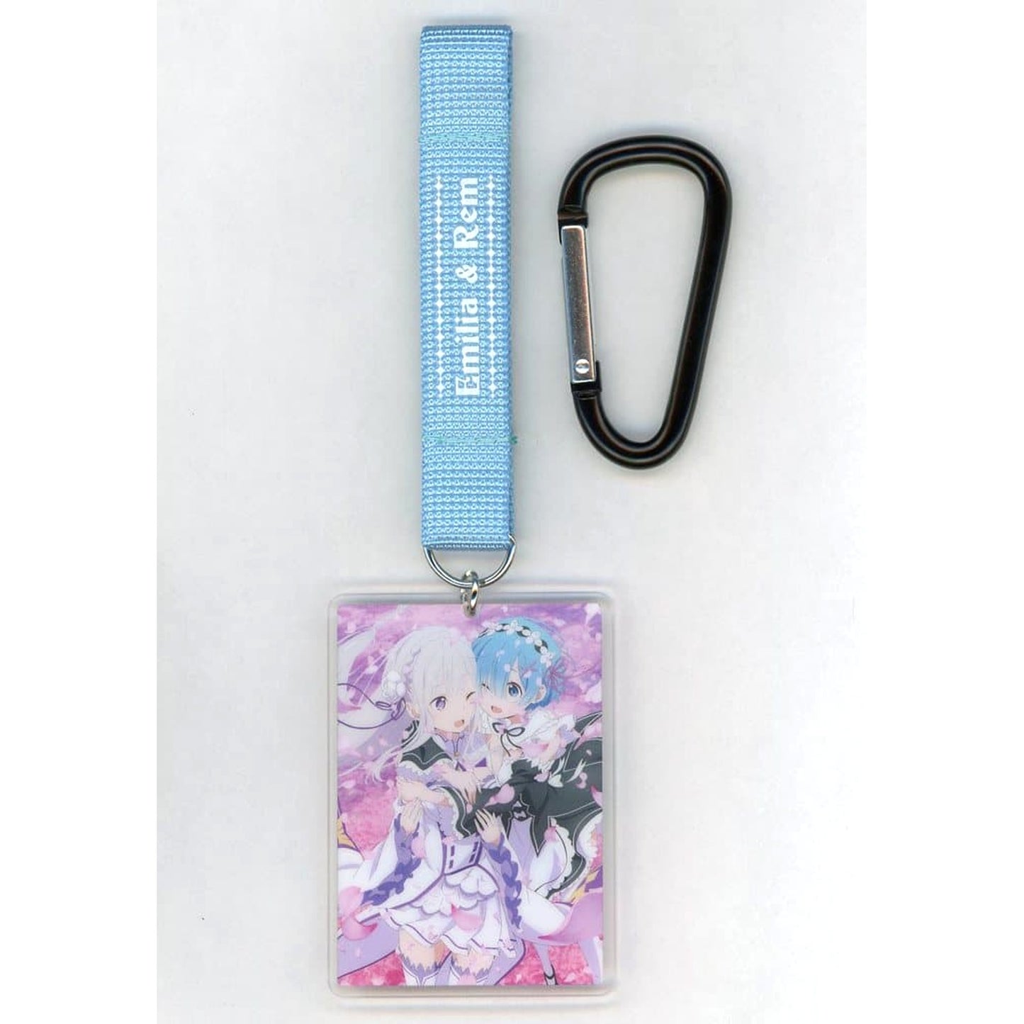 Re:ZERO -Starting Life in Another World- Emilia Rem Carabiner Acrylic Keychain Don Quijote Limited Keychains [USED]