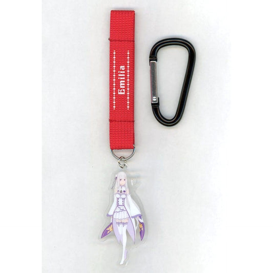 Re:ZERO -Starting Life in Another World- Emilia Carabiner Acrylic Keychain Don Quijote Limited Keychains [USED]