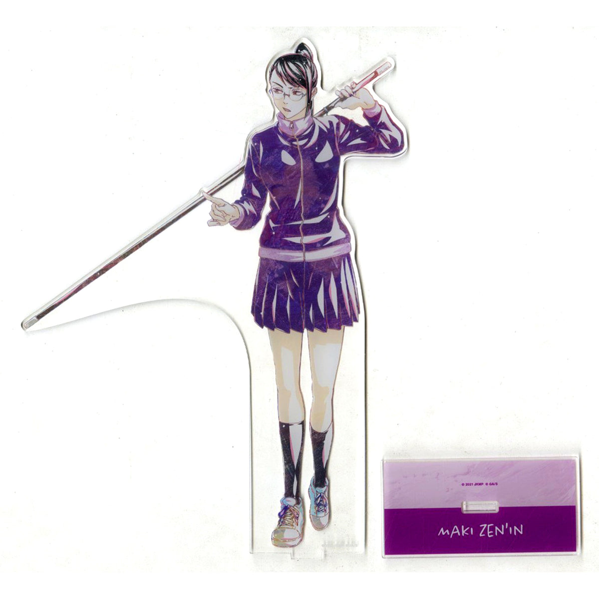 Maki Zenin Ani-Art Extra Large Acrylic Stand Jujutsu Kaisen 0 Movie Ani-Art POP UP SHOP in TOWER RECORDS [USED]
