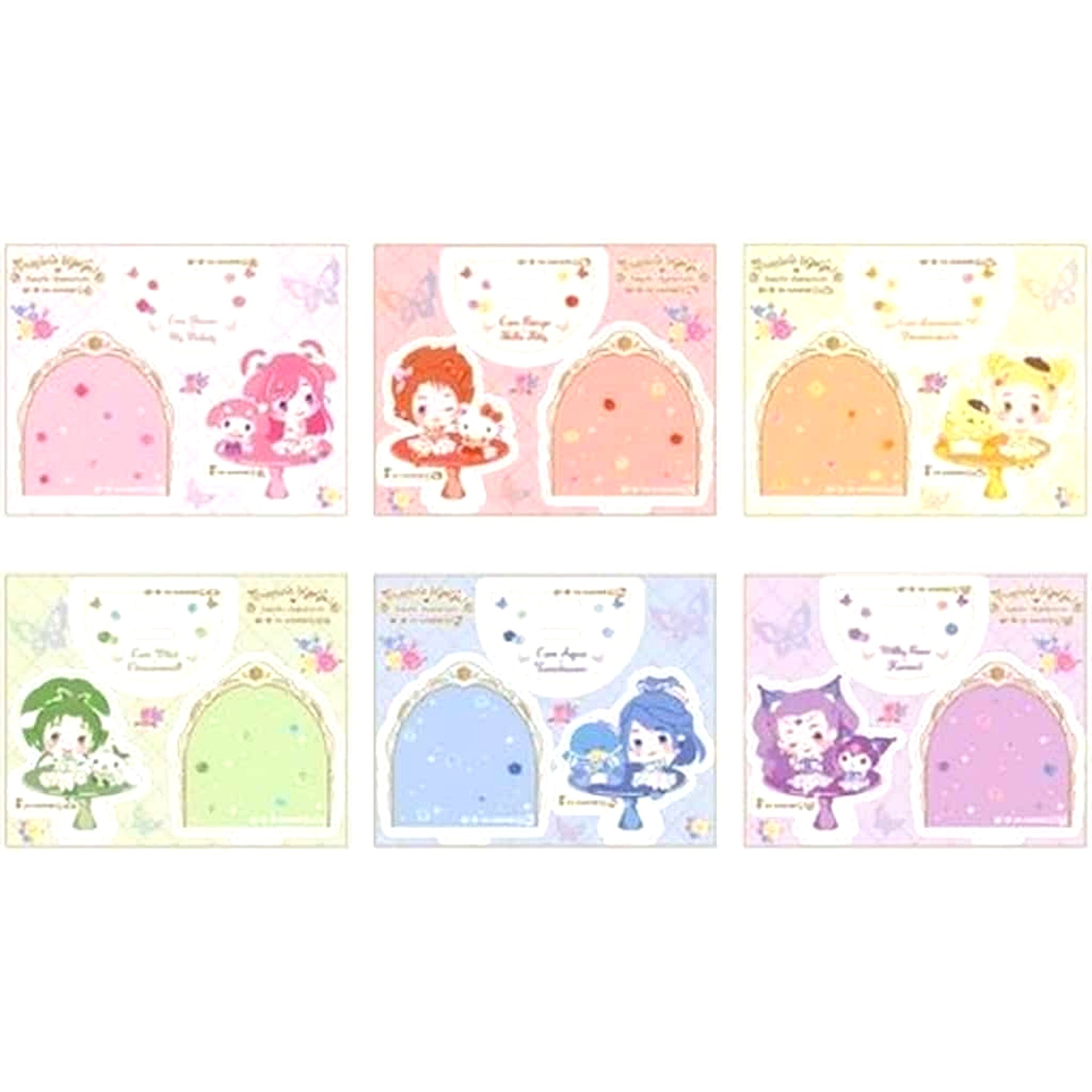 Yes! Pretty Cure 5 GoGo! Set of 6 x Sanrio Characters Acrylic Stand Collection [USED]