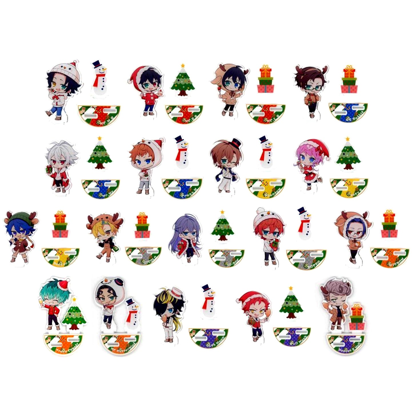 Set of 18 Hypnosis Mic -Division Rap Battle- in SWEETS PARADISE round6 Trading Acrylic Stand [USED]