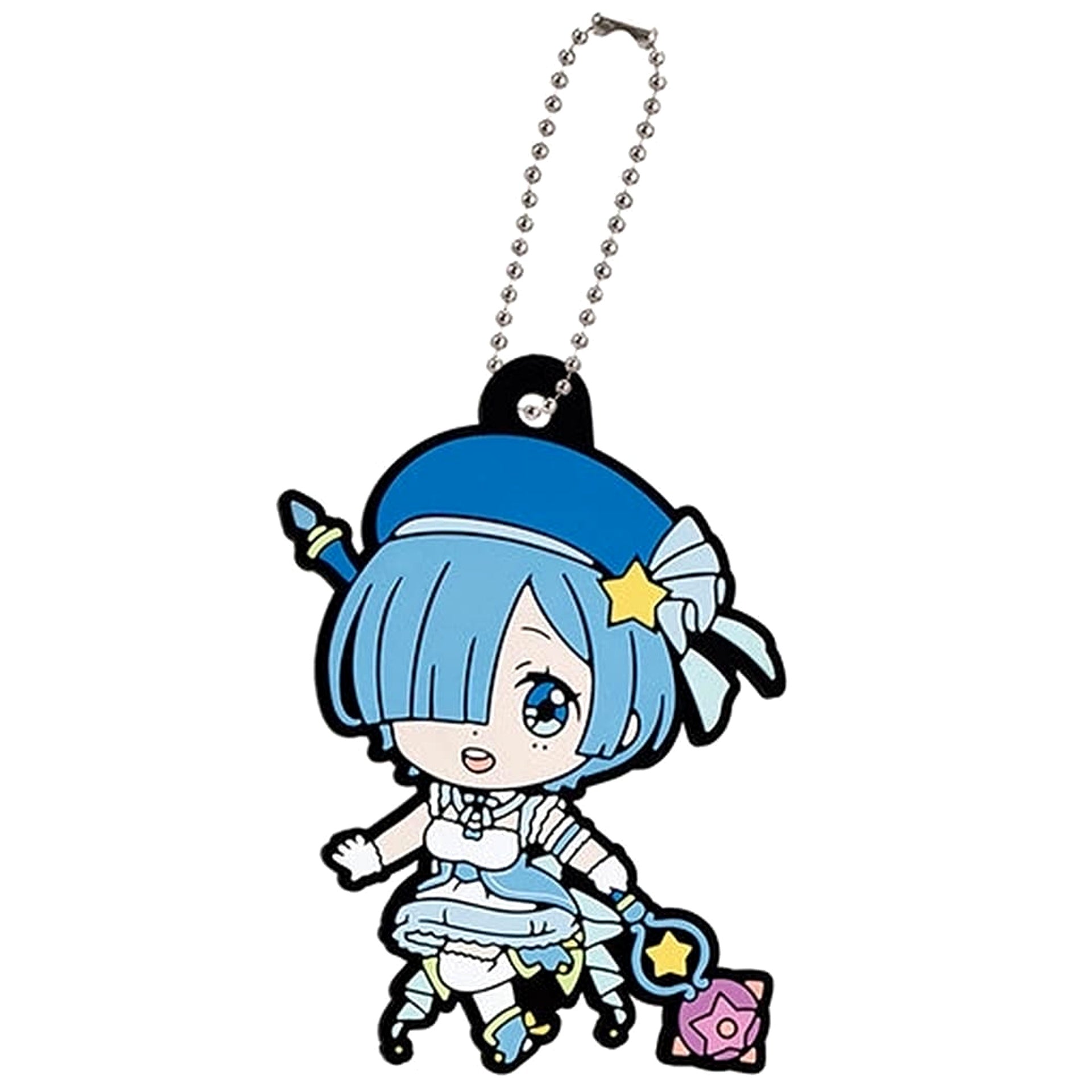 Re:ZERO -Starting Life in Another World- Rem A Capsule Rubber Mascot 2 Keychains [USED]