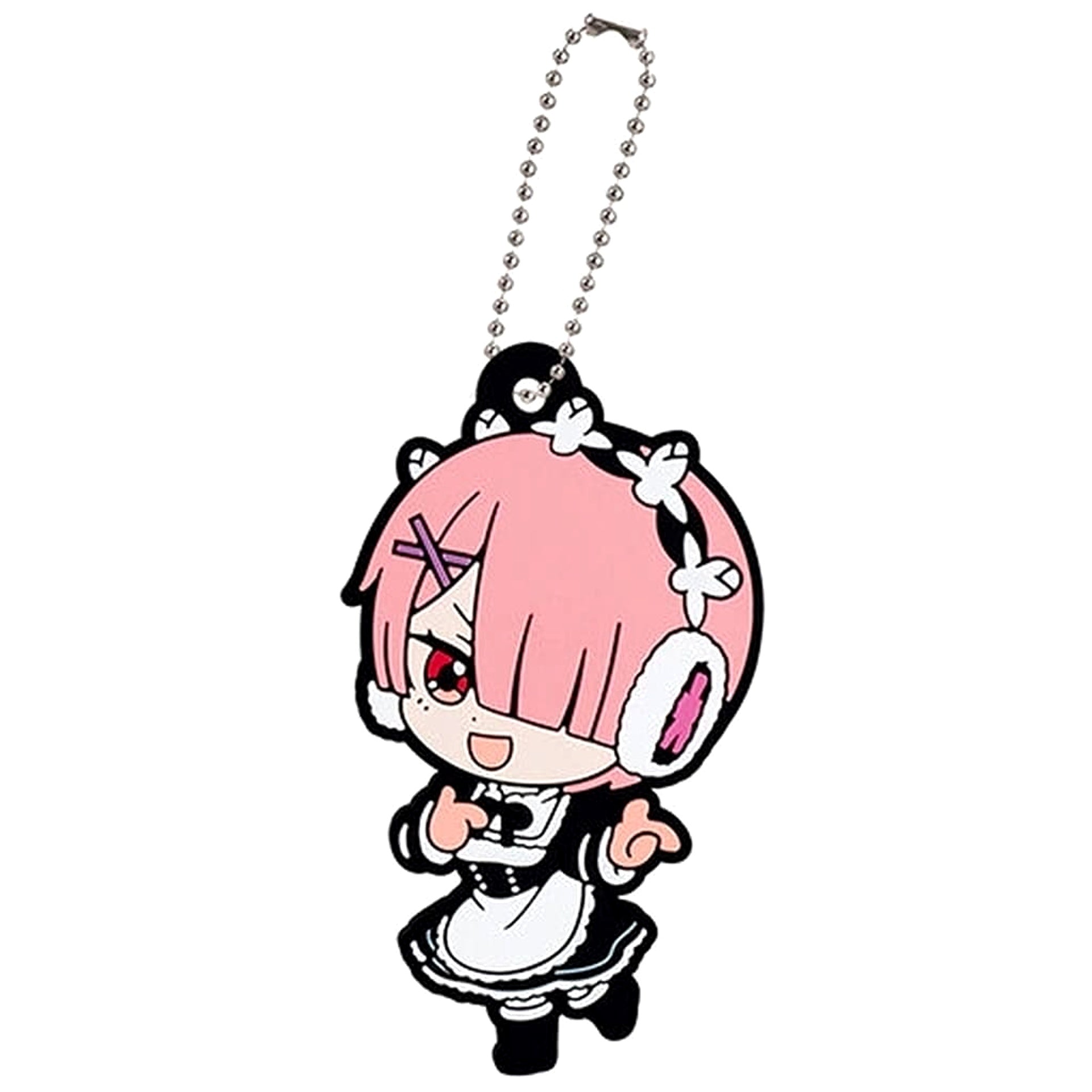 Re:ZERO -Starting Life in Another World- Ram B Capsule Rubber Mascot 2 Keychains [USED]