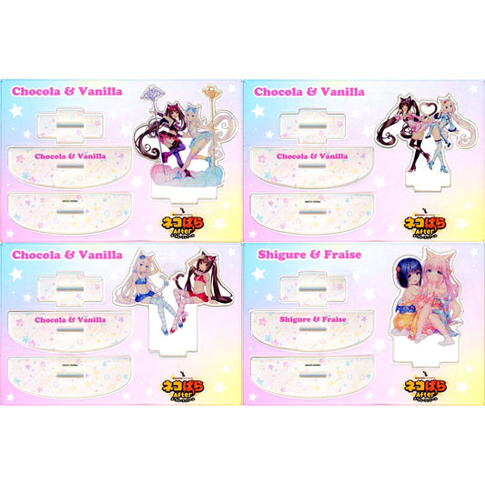 Set of 4 B Prize Swaying Acrylic Stand Nekopara After La Vraie Famille FANZA Online Kuji [USED]