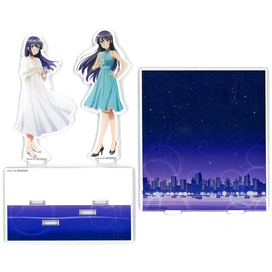 Night Sky Background Acrylic Stand Rascal Does Not Dream of Bunny Girl Senpai Adolescence Fantasy Eau de Parfum with Charm Mai Sakurajima and Shoko Makinohara Simultaneous Purchase Bonus Item [USED]
