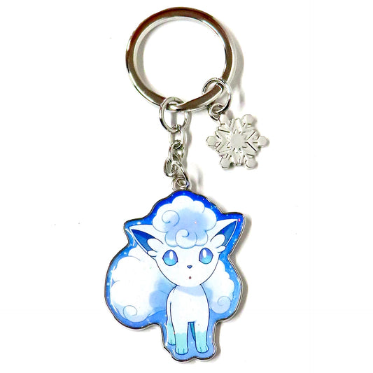 Alolan Vulpix Pokemon Metal Keyring Collection Snowy Gathering [USED]