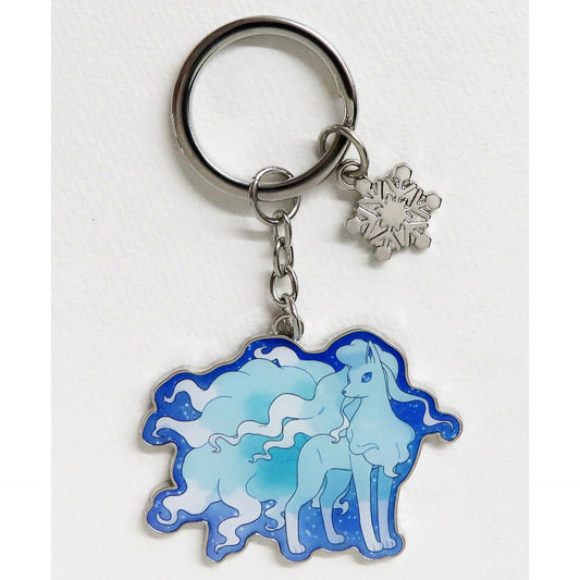Pokemon Alolan Ninetales Metal Keyring Collection Snowy Gathering Keychains [USED]