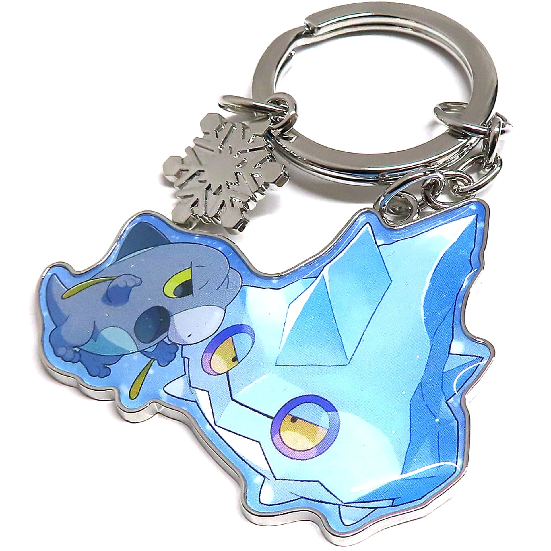 Pokemon Frigibax Bergmite Metal Keyring Collection Snowy Gathering Keychains [USED]