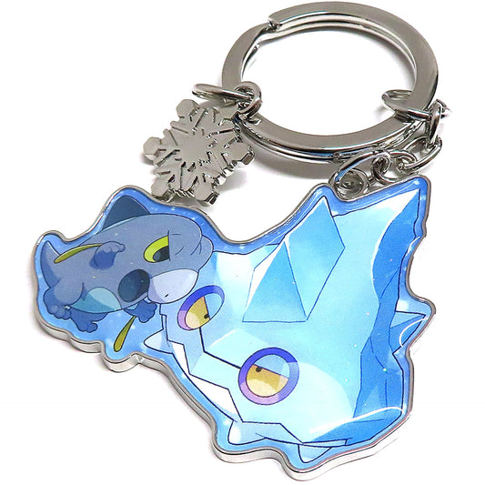 Pokemon Frigibax Bergmite Metal Keyring Collection Snowy Gathering Keychains [USED]