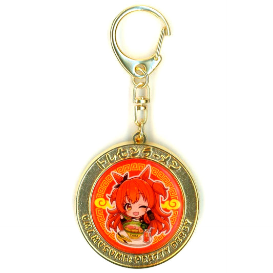 Mayano Top Gun Uma Musume Pretty Derby Twinkle Circle! Tracen Ramen Official Medal Keychain [USED]
