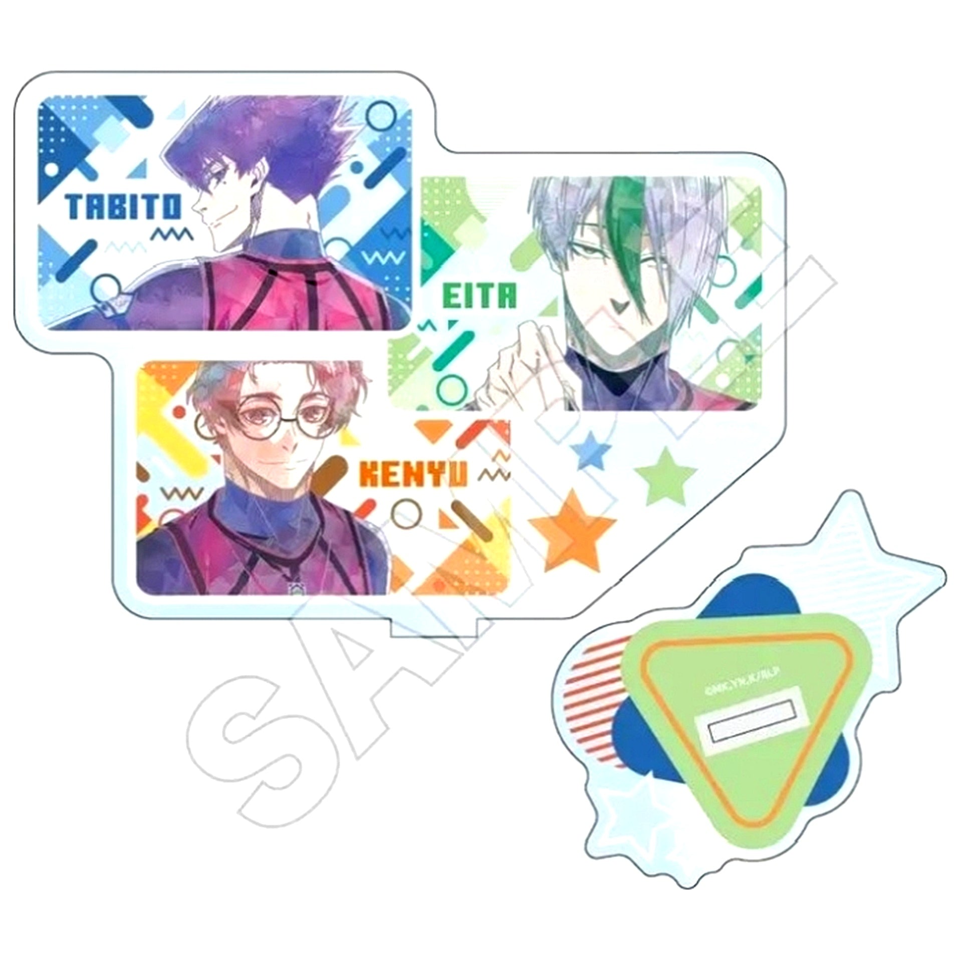 Karasu & Otoya & Yukimiya Jewel Flash Vol. 4 Acrylic Stand Blue Lock [USED]