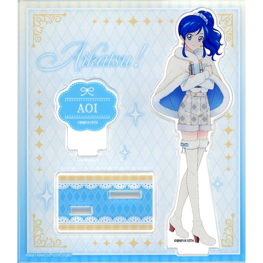 Aoi Kiriya White Poncho Ver. Aikatsu! 10th STORY STARWAY to the Future TSUTAYA POP UP SHOP Acrylic Stand [USED]