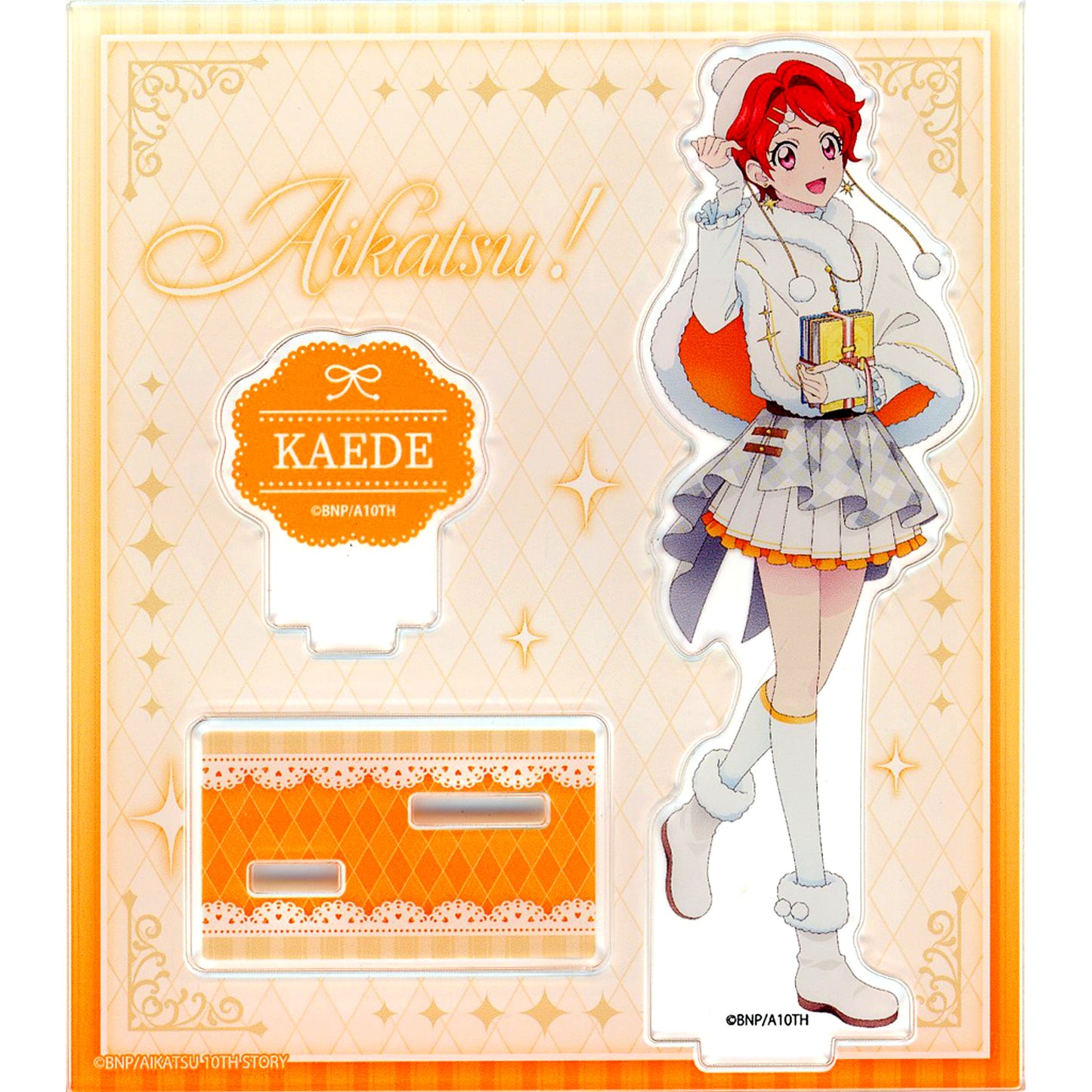 Kaede Ichinose White Poncho Ver. Aikatsu! 10th Story Mirai e no Starway Acrylic Stand TSUTAYA POP UP SHOP [USED]