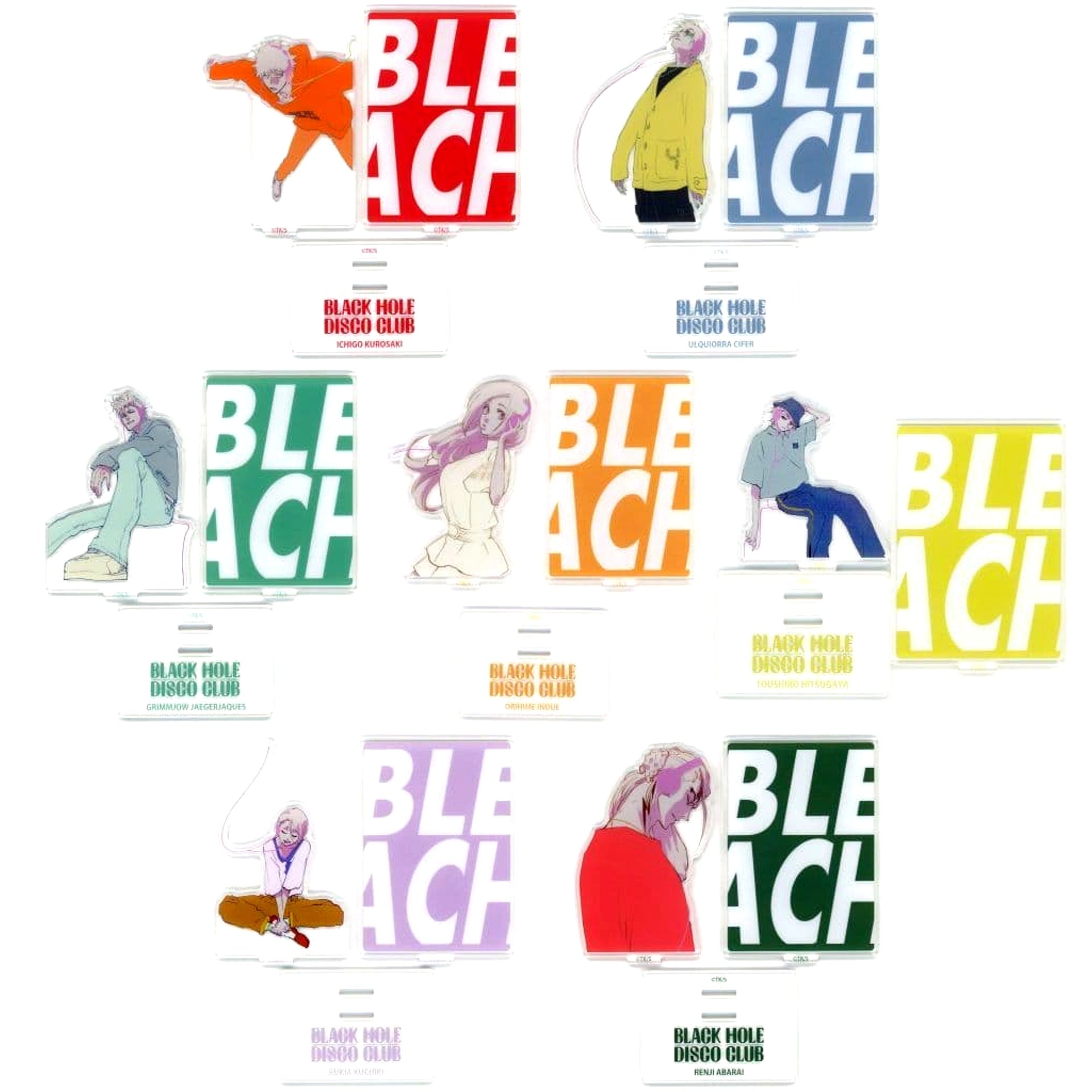BLEACH BLACK HOLE DISCO CLUB Acrylic Stand Full Set of 7 Types [USED]