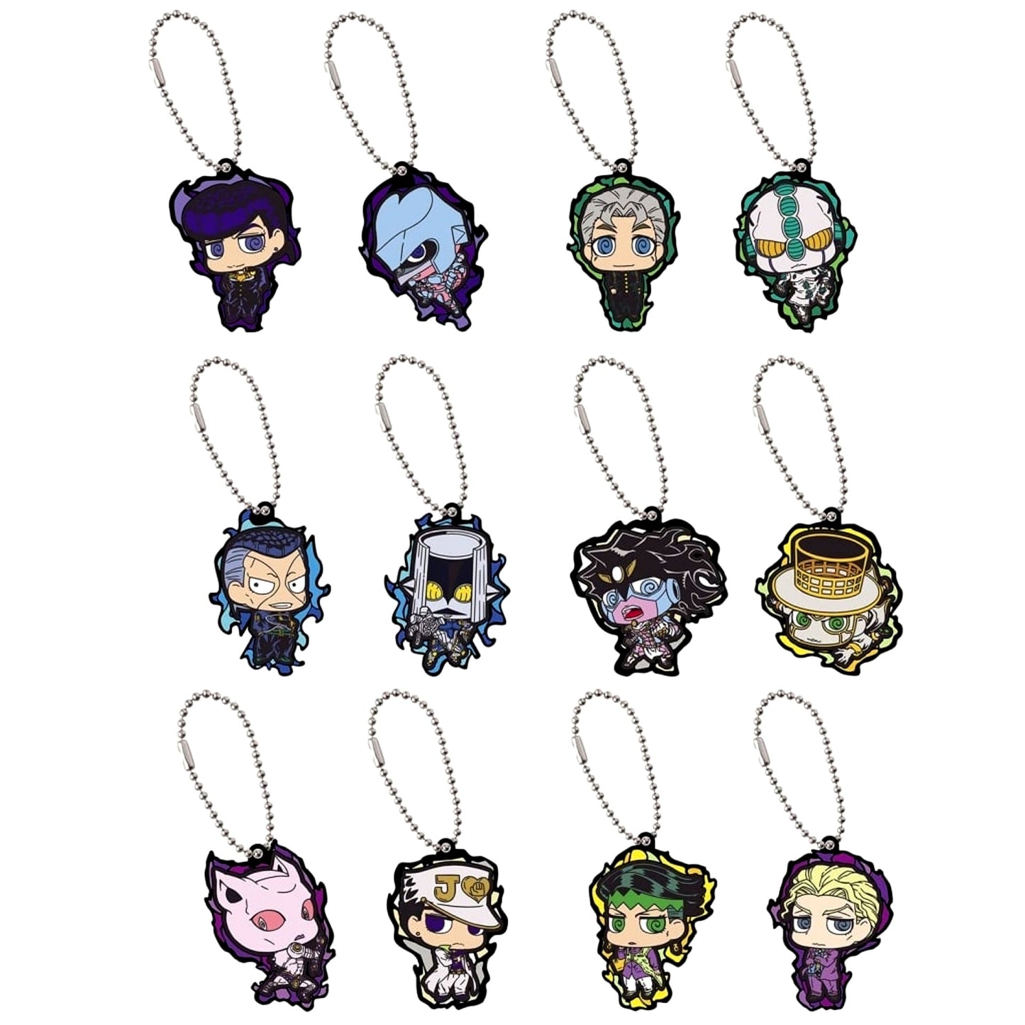 Set of 12 JoJo's Bizarre Adventure Rubber Mascot Collection 03 [USED]