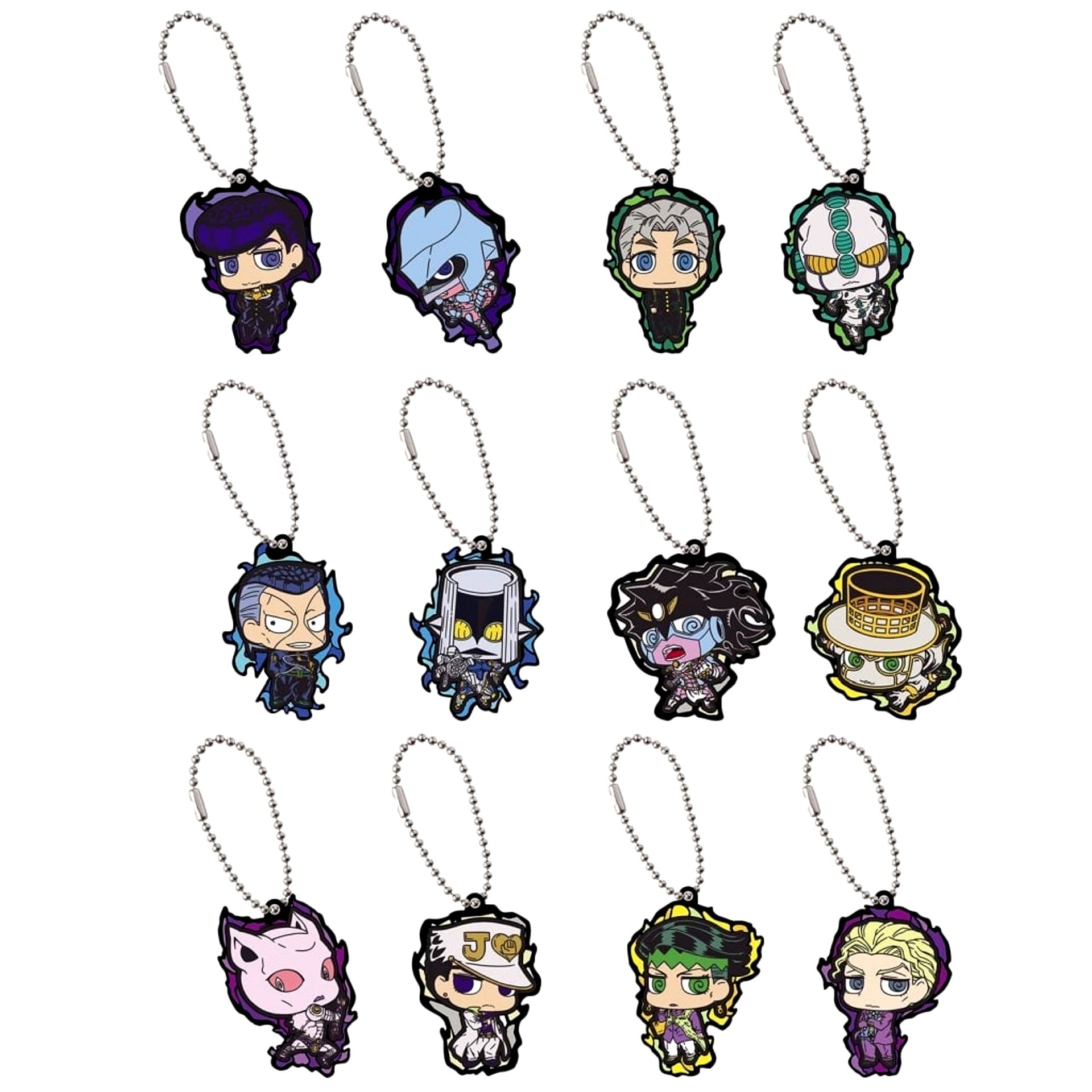 Set of 12 JoJo's Bizarre Adventure Rubber Mascot Collection 03 [USED]
