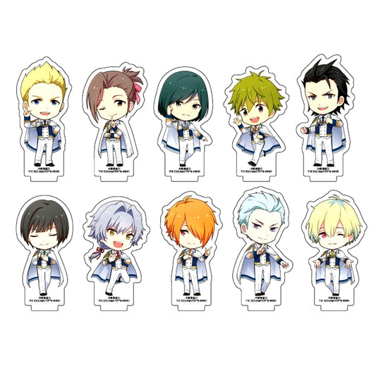 Set of 10 The Idolmaster SideM Petit Acrylic Stand JR Tokai x TR@VEL MEDLEY!!!!!! [USED]