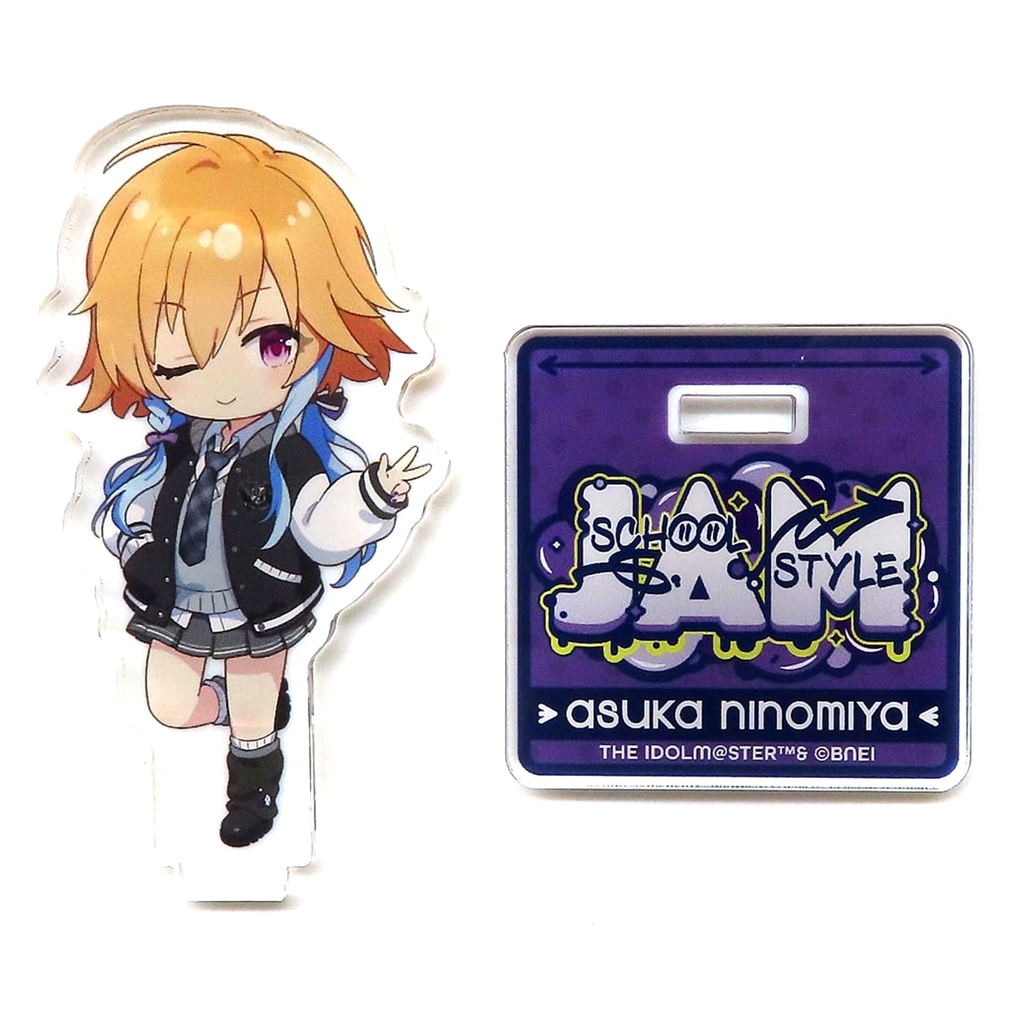 Asuka Ninomiya The Idolm@ster Cinderella Girls AFTERSCHOOL STYLEJAM POP UP SHOP Trading Chibi Character Acrylic Stand Ver.1 [USED]