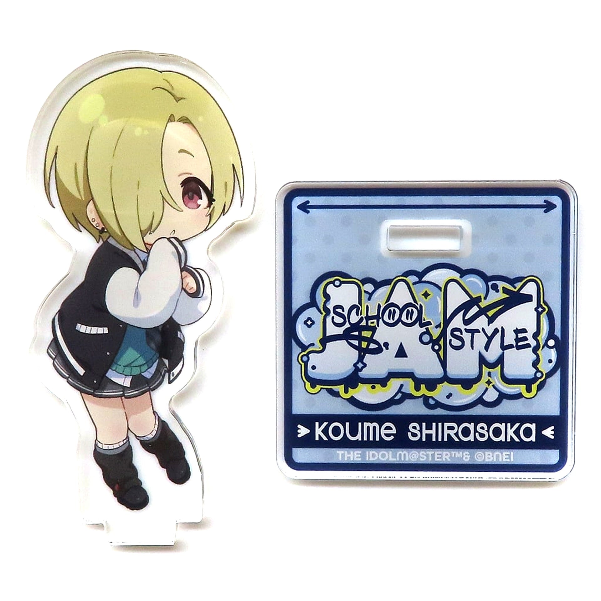 Koume Shirasaka THE IDOLM@STER Cinderella Girls Acrylic Stand Chibi Character AFTERSCHOOL STYLEJAM [USED]