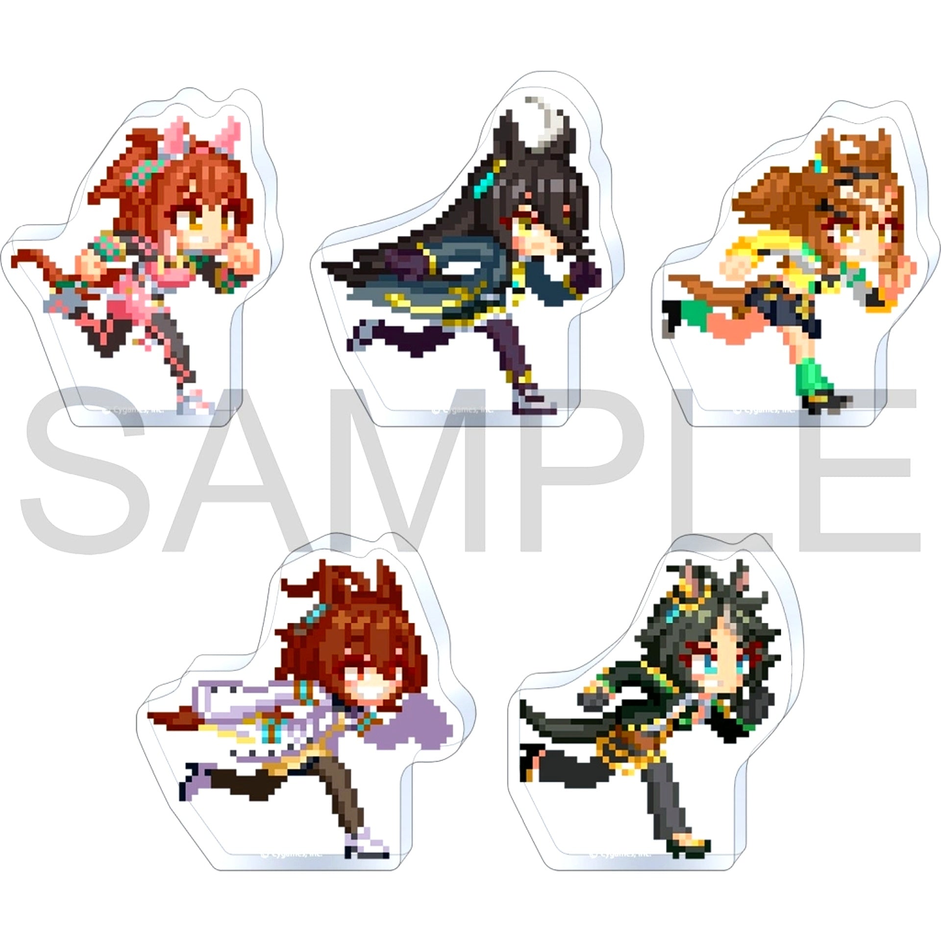 Set of 5 Umamusume: Pretty Derby Korotto Acrylic Figure Collection Party Dash Vol. 4 [USED]