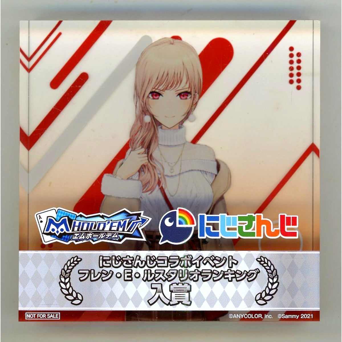 Furen E Lustario Virtual YouTuber Nijisanji x m HOLD'EM Ranking Prize Bonus Collabo Trophy [USED]