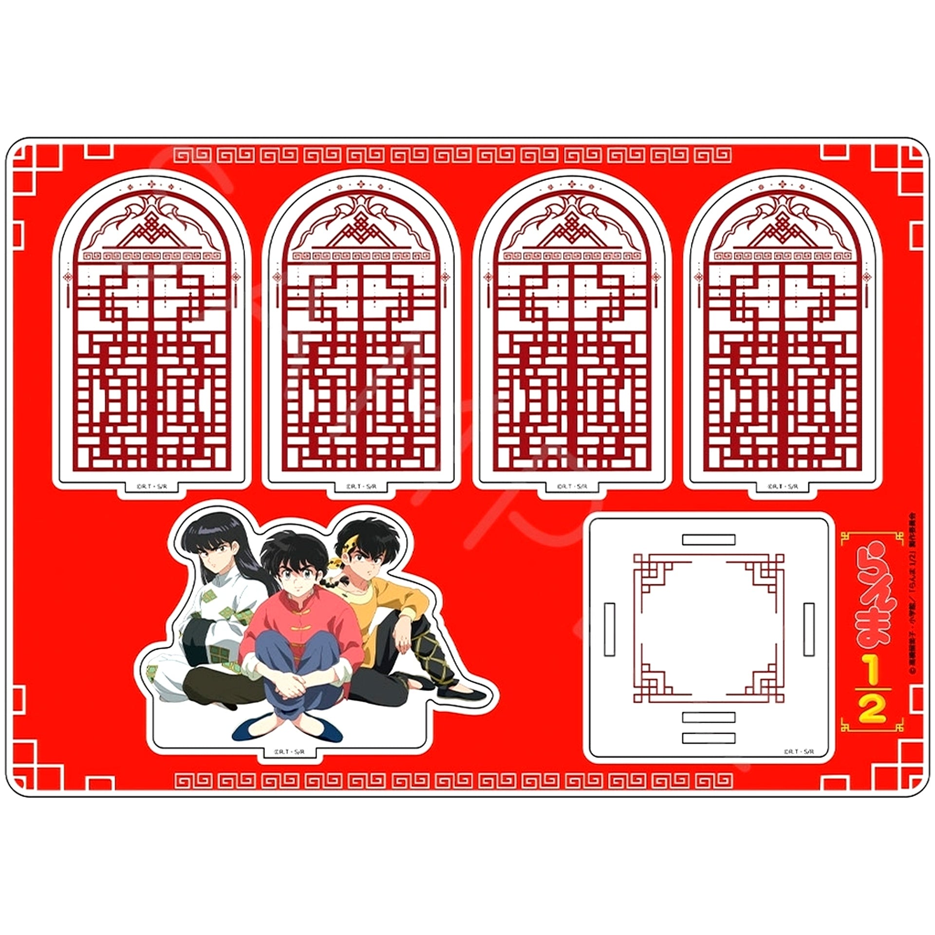 Ranma and Ryoga and Mousse D. Ranma 1/2 BIG Acrylic Stand [USED]