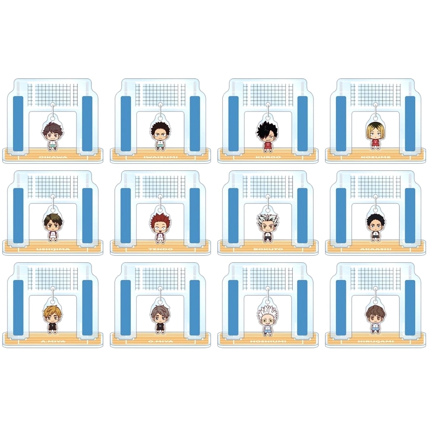 Haikyu!! Toru Oikawa & Others All 12 Types Set Trading Chokon-to! Yurayura Acrylic Stand Ver.B Acrylic Stands [USED]