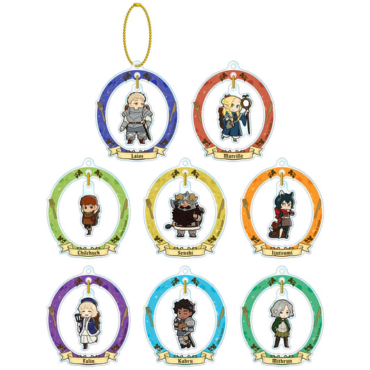 Set of 8 Delicious in Dungeon Trading Chibi Character Swinging Acrylic Keychain [USED]