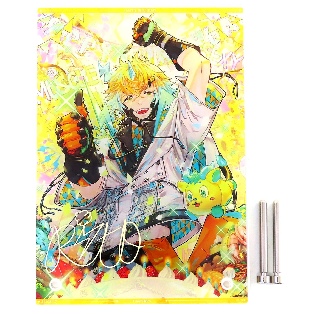 Usami Rito A5 Acrylic Panel Replica Autograph Virtual YouTuber Nijisanji Usami Rito Birthday 2024 Bonus Item Single Item [USED]