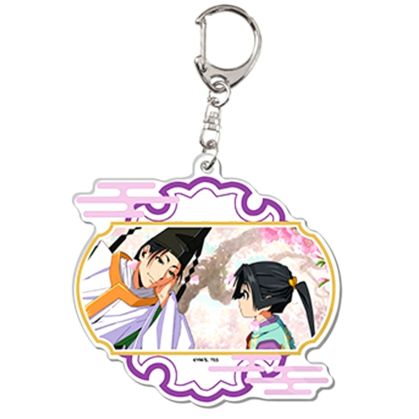 Yorishige Suwa and Tokiyuki Hojo The Elusive Samurai Scene Shot Acrylic Keychain [USED]