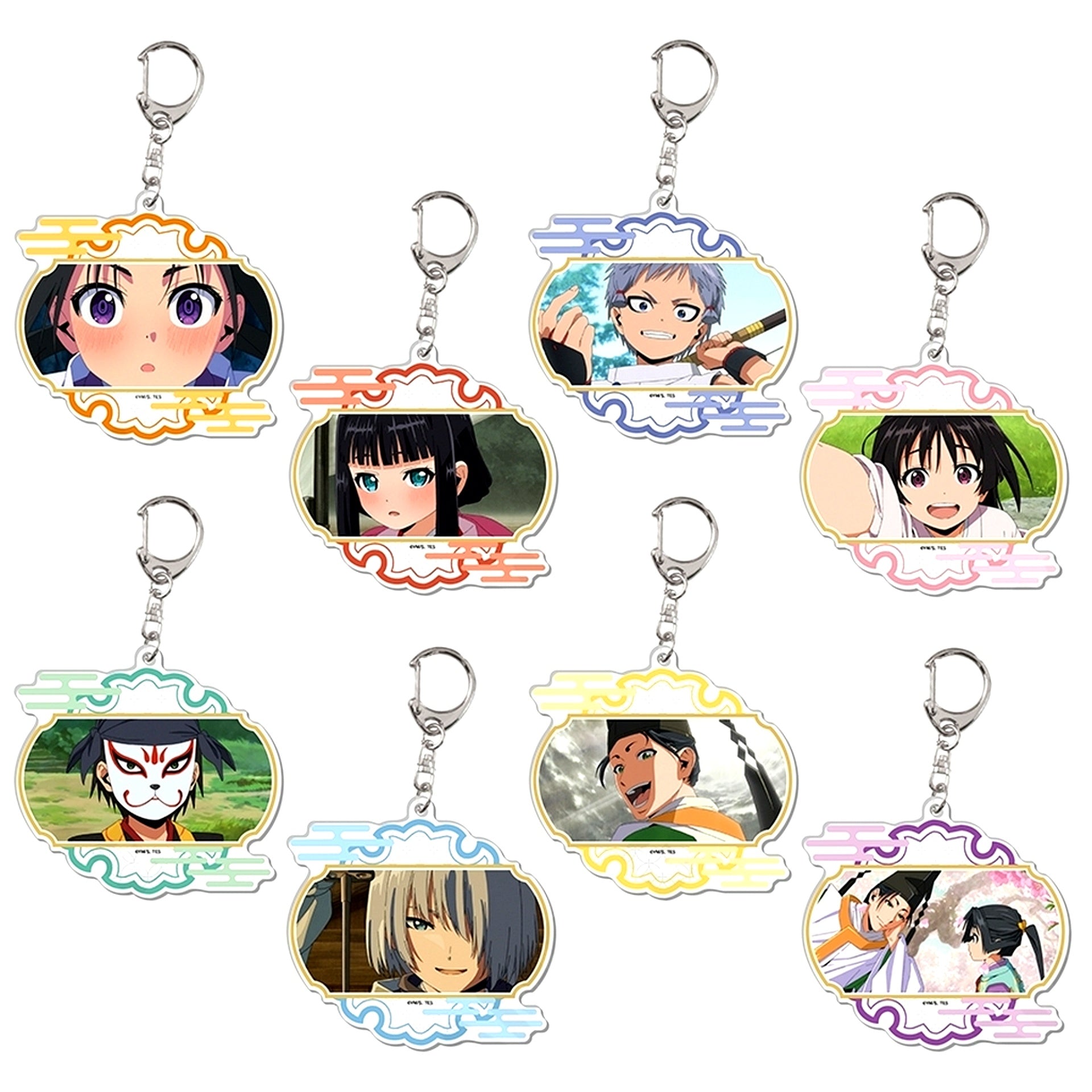 Set of 8 The Elusive Samurai Scene Shot Acrylic Keychain [USED]