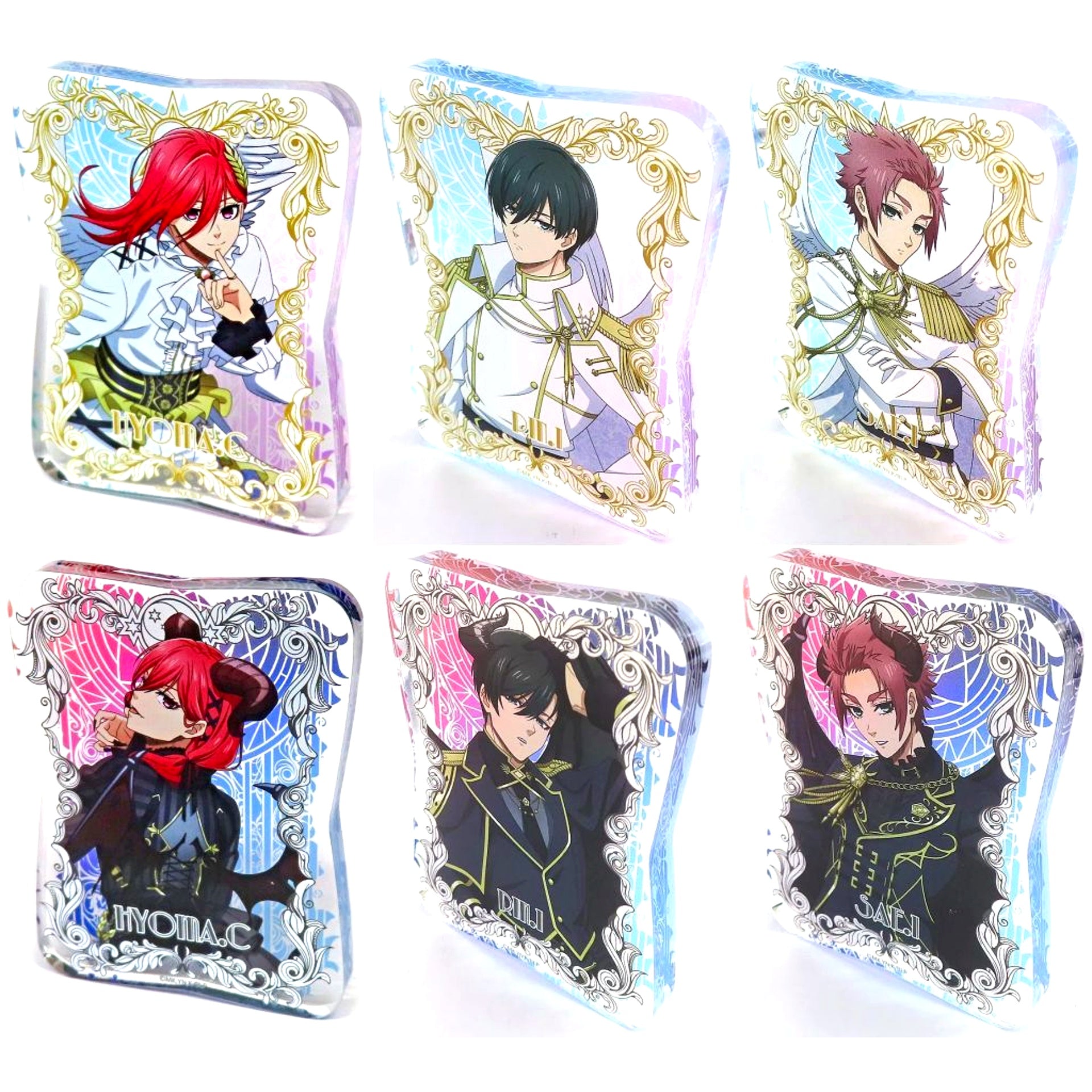 Set of 6 Blue Lock x Ouchi de Collaboration ANGEL & DEVIL Vol.2 in FavoteriA Life Size Acrylic Block [USED]
