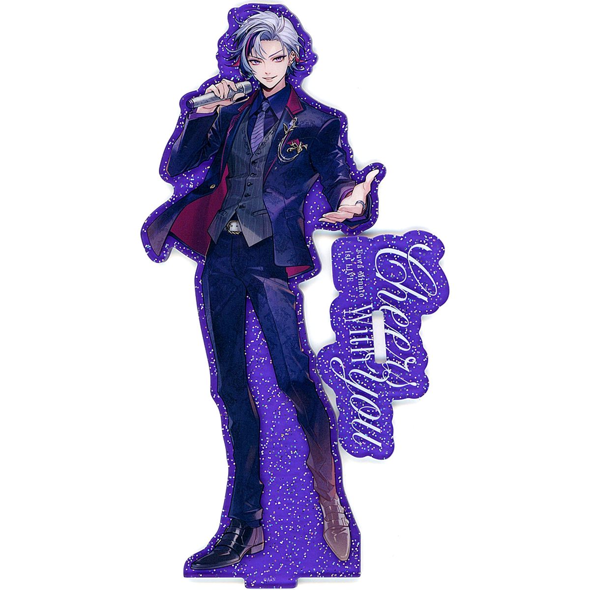 Fuwa Minato Virtual YouTuber Nijisanji Glitter Acrylic Stand 1st LIVE Cheers with you [USED]