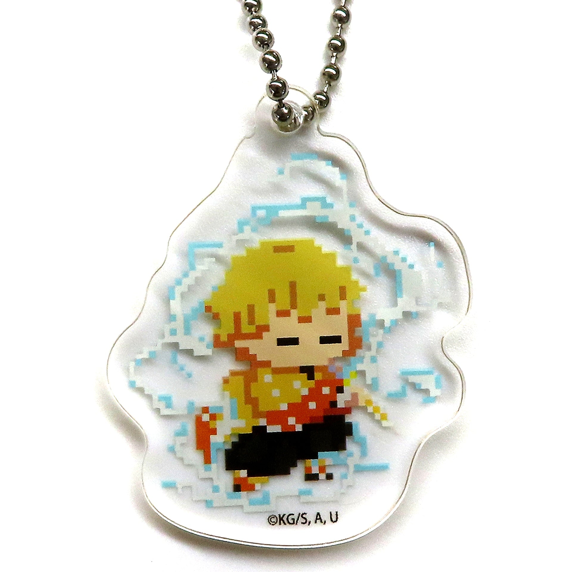 Zenitsu Agatsuma Acrylic Charm Demon Slayer: Kimetsu no Yaiba Dot Series Aniplex Online Kuji Prize D [USED]