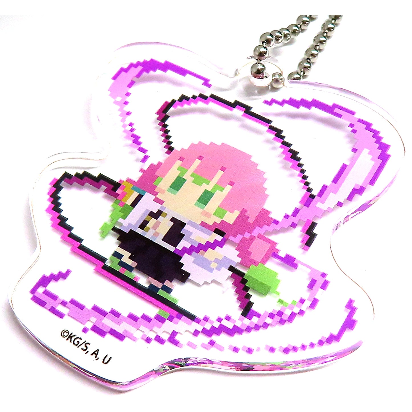 Mitsuri Kanroji Acrylic Charm Demon Slayer: Kimetsu no Yaiba Dot Series Aniplex Online Kuji Prize D [USED]