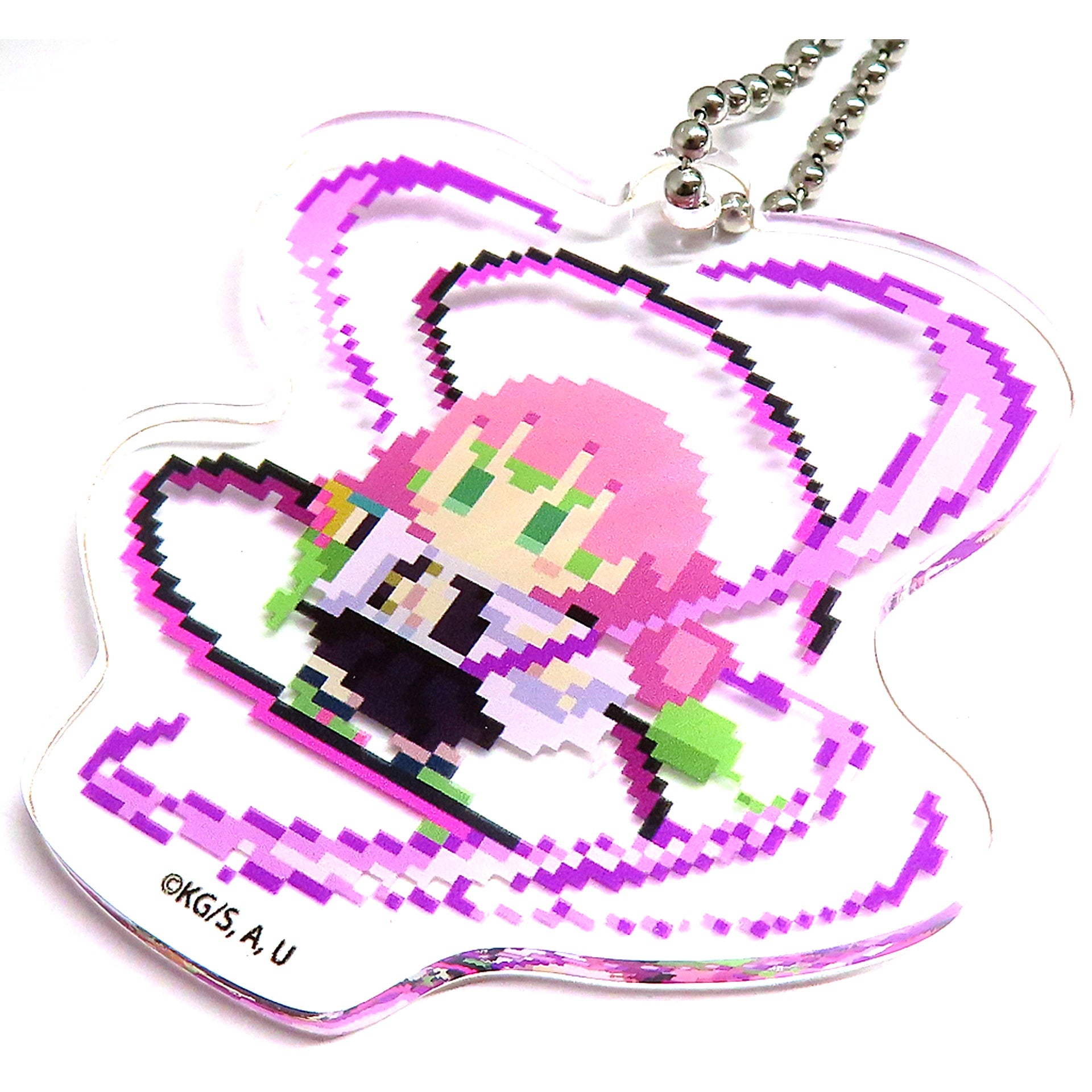 Mitsuri Kanroji Acrylic Charm Demon Slayer: Kimetsu no Yaiba Dot Series Aniplex Online Kuji Prize D [USED]