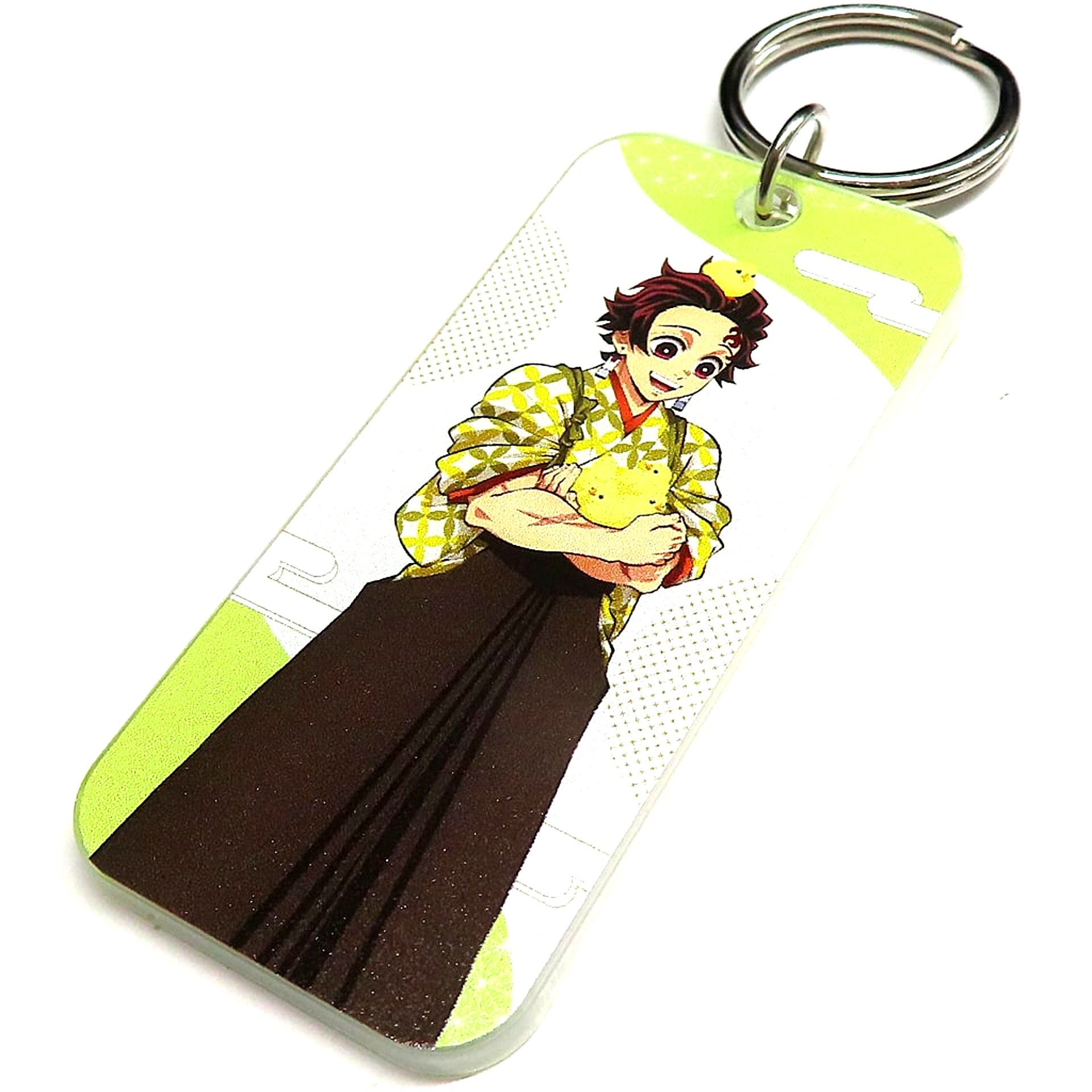 Tanjiro Kamado Full Body Demon Slayer in Tobu Zoo Illustration Animal Training Ver. Trading Acrylic Key Tag [USED]