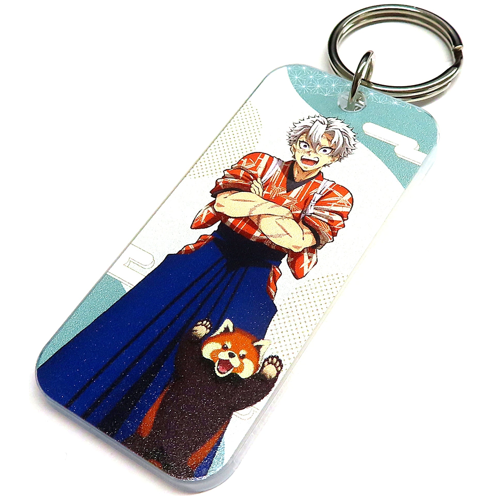 Sanemi Shinazugawa Full Body Demon Slayer in Tobu Zoo Illustration Animal Training Ver. Trading Acrylic Key Tag [USED]