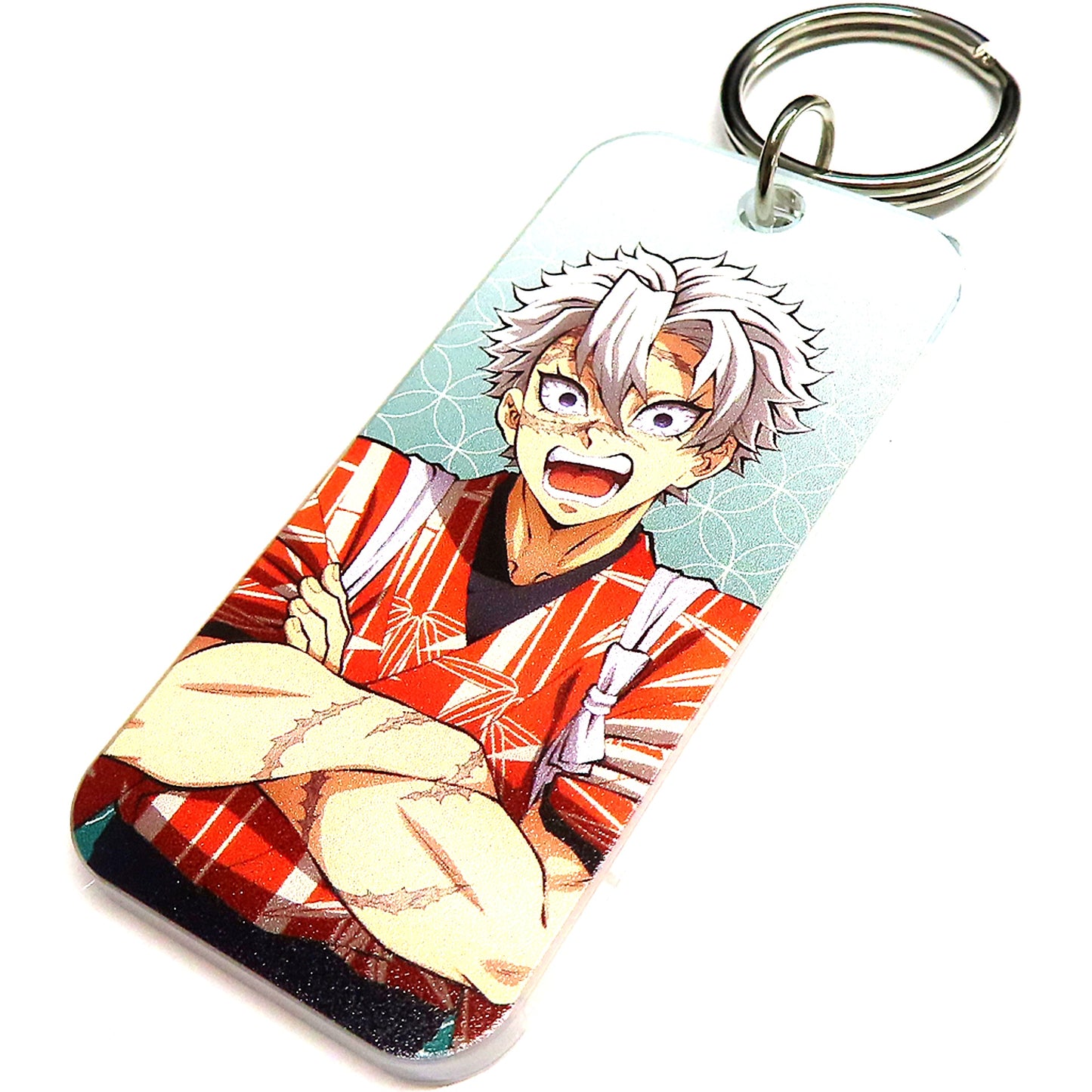 Sanemi Shinazugawa Upper Body Demon Slayer Kimetsu no Yaiba Tobu Zoo Animal Training Acrylic Key Tag [USED]