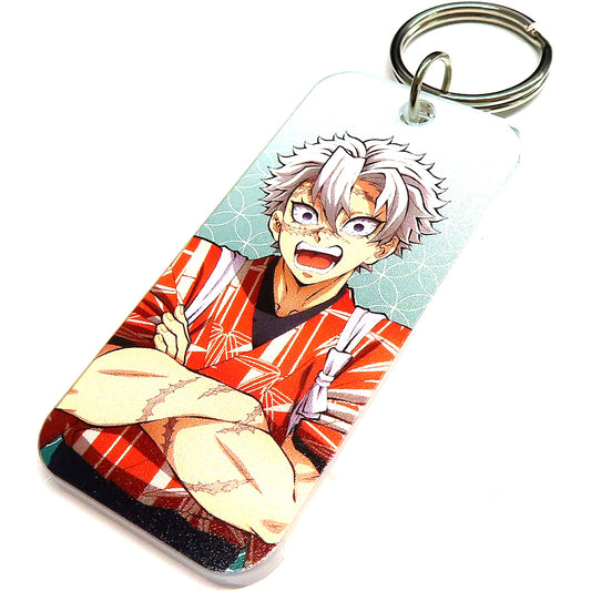 Sanemi Shinazugawa Upper Body Demon Slayer Kimetsu no Yaiba Tobu Zoo Animal Training Acrylic Key Tag [USED]