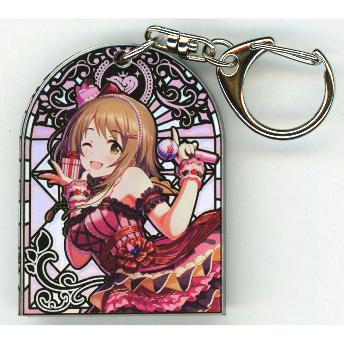 Kanako Mimura STARLIGHT STAGE 10th ANNIVERSARY Ver. Official Stained Glass Style Keychain The Idolmaster Cinderella Girls [USED]