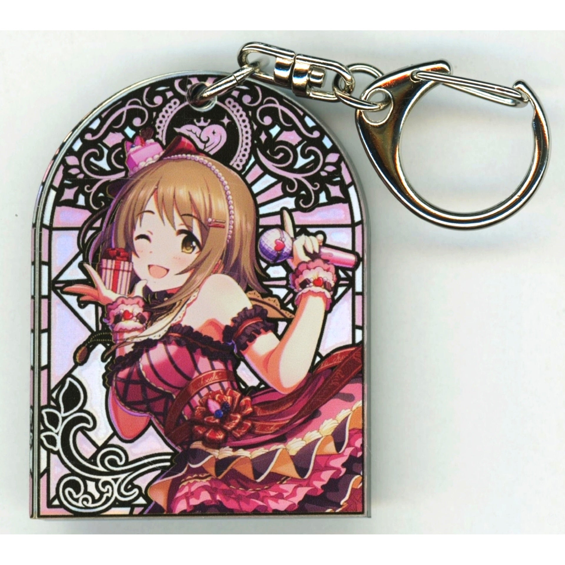 Kanako Mimura STARLIGHT STAGE 10th ANNIVERSARY Ver. Official Stained Glass Style Keychain The Idolmaster Cinderella Girls [USED]